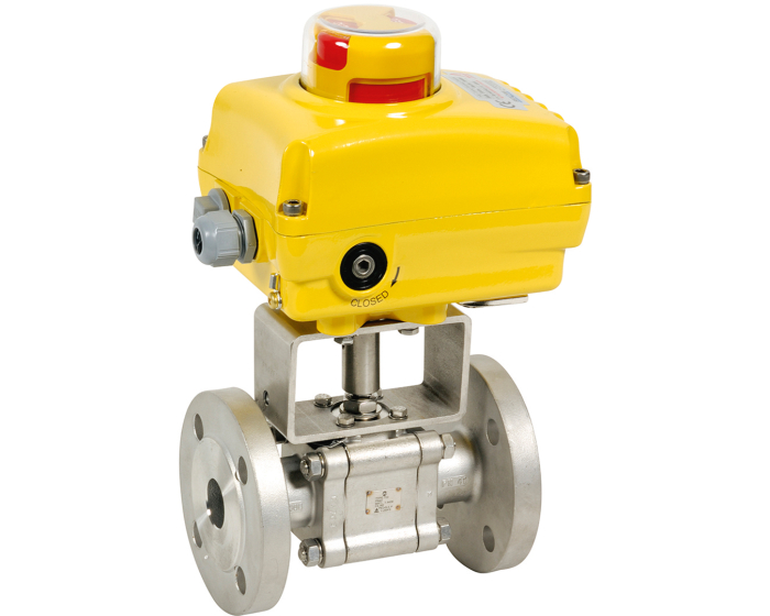 3 piece stainless steel flanged ball valve 7034 DN15 + SA05 230V AC